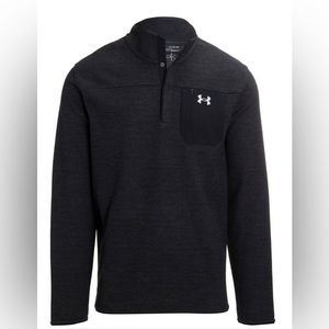 NWOT Men’s Under Armour Black Long Sleeve Sweater ColdGear Size Large